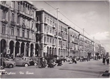 CAGLIARI - VIA ROMA - FOAT MOUSE - VINTAGE CAR - TRAVEL 1954 -91427-