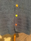 toddler sweater 2-3T, fine Italian yarn, professionally knit, blue, buttons — photo 6