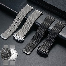 For Omega Seamaster No Time To Die 007 20mm Braided Stainless Mesh Band