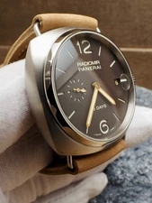Panerai Radiomir 8 Day Titanum Manufacturer Chocolate Dial 95% LNIB pam00346