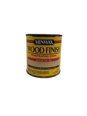 Minwax 260 Pickled Oak Wood Finish Oil-Based Wood Stain 1/2 Pint. New