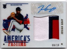 2022 Chronicles America's Pastime Autographs Gold JOSIAH GRAY APMS-JG 10 RC Auto