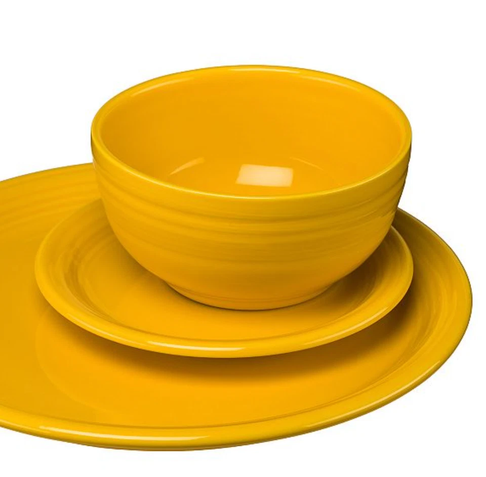 FIESTA BISTRO CUPÉ PROFUNDO NARCISO AMARILLO CEREAL CUENCO 22OZ 5.5" PORCELANA NUEVO EE. UU. Foto 4 de 4