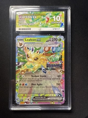 Pokemon TCG Leafeon Ex 006/131 Stamped Prismatic Evolutions ACE 10
