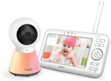 VTech BM5254 Babyphone Vidéo Écran 5 pouces Veilleuse Berceuses Blanc