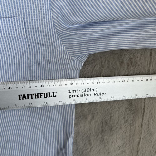 Charles Tyrwhitt Long Sleeve Shirt Mens 15.5” Blue & White Stripes Extra Slim - 第 3/7 張圖片