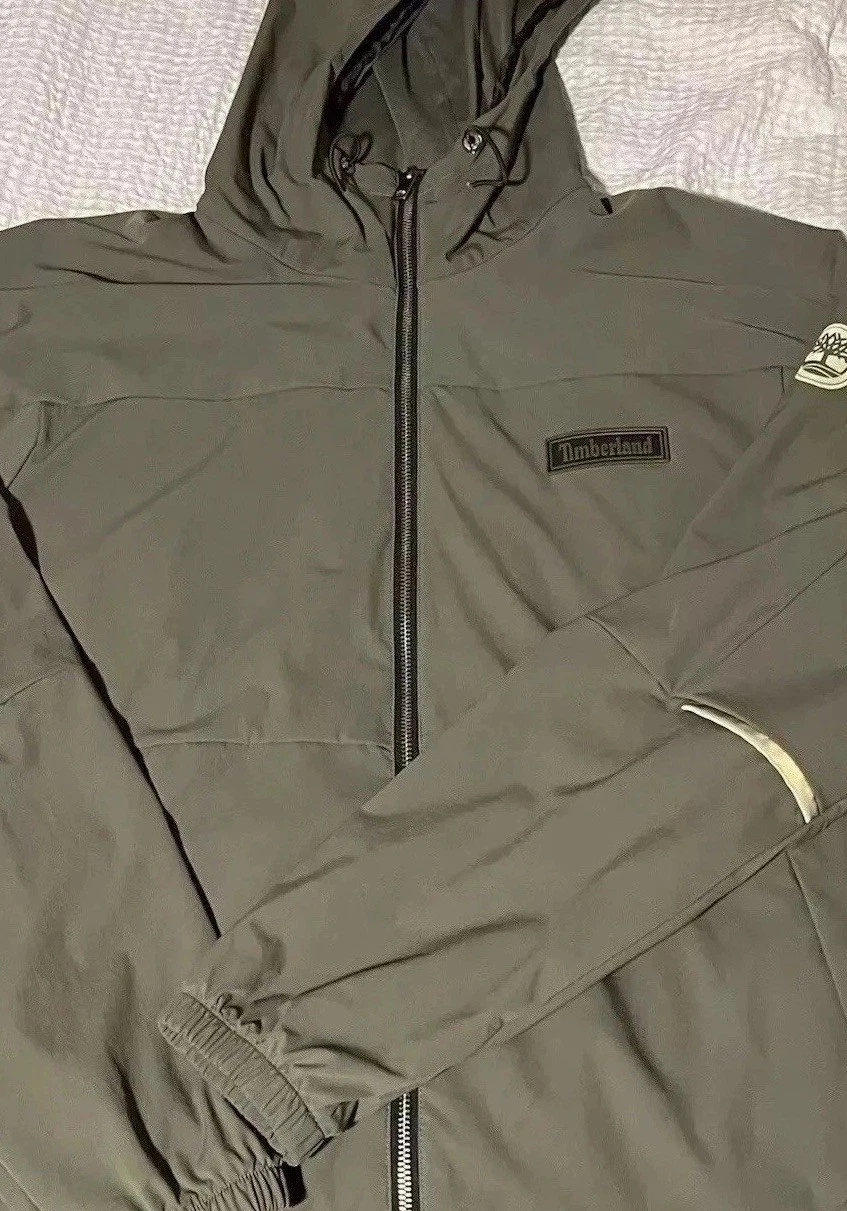 🔥NWT New Timberland Sz Medium Men's Olive Green Full Zip Running Jacket Hood $
Opens in a new windo