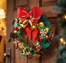Rolife 3D Wooden Puzzle Christmas Wreath In/Outdoor Christmas Decor Xmas Gifts