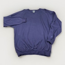 VTG 90s Russell Athletic Sz Large Deep Purple Blank Sweatshirt GC Casual Quality