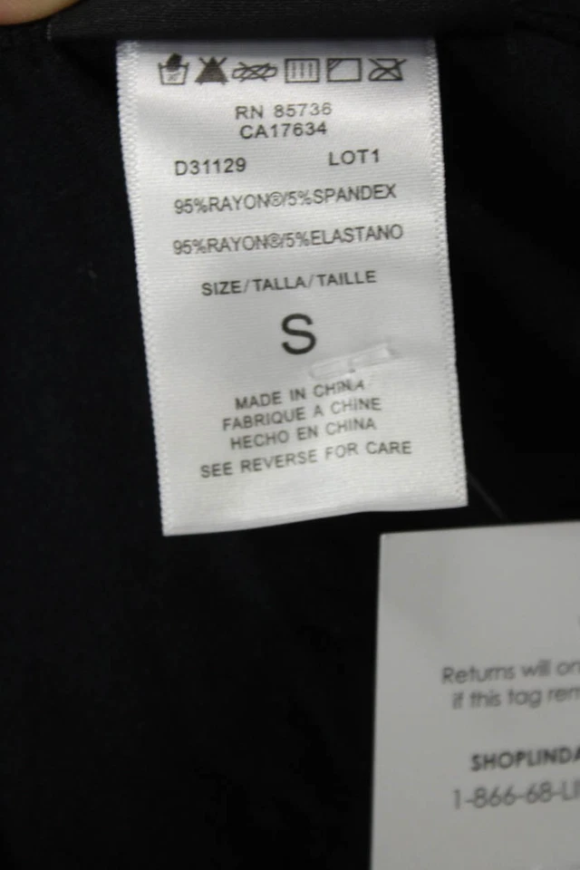 DKNY Womens Jersey Textured Pullover Sleeveless Blouse Navy Blue Size S - Image 4 of 4