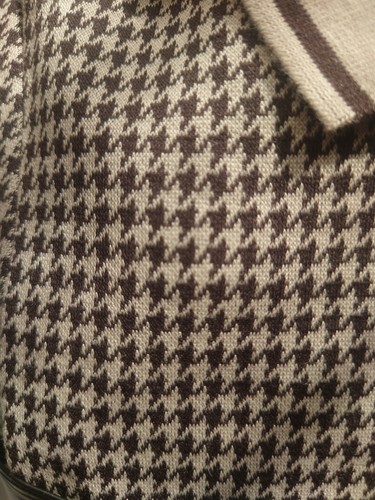 Shein Brown Houndstooth Polo Neck Fitted Stretch Dress. XS. Stretch. New. PU1 - Picture 2 of 4