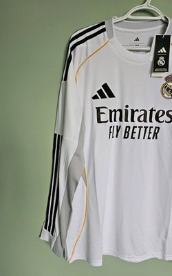 Adidas Real Madrid 25/26 Long Sleeve Men's Home Soccer Jersey Sz