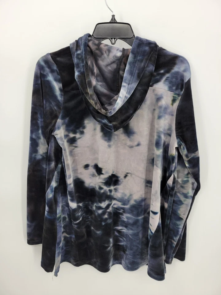 Sudadera con Capucha Lori Goldstein Logo Salón Para Mujer Pequeña Tie Dye Cremallera Artística Foto 2 de 4