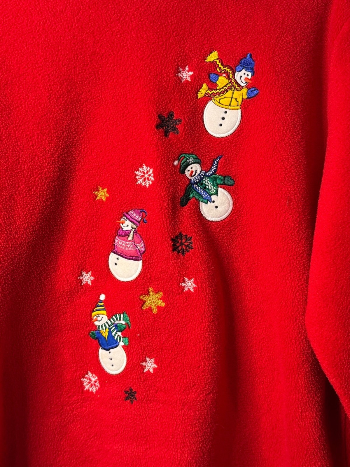 VTG Basic Editions Fleece Embroidered Patch Snowm… - image 2