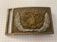 🟢 MODEL 1851 UNION CIVIL WAR ARMY EAGLE SWORD BELT PLATE. 🔴