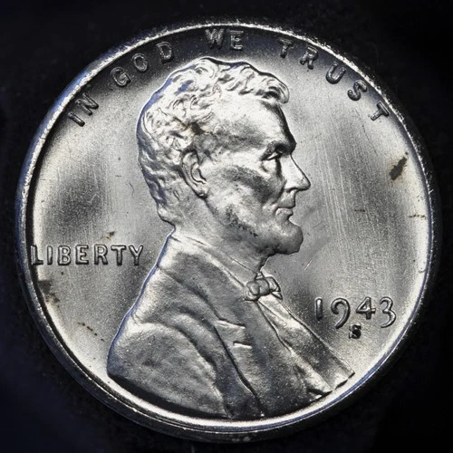 1943-S Lincoln Steel Wheat Cent -- BU Uncirulated with Excellent Luster