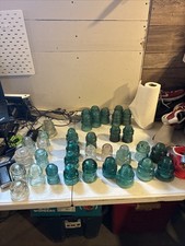 Glass insulator Lot of 25. Read Description And Look At Pictures.