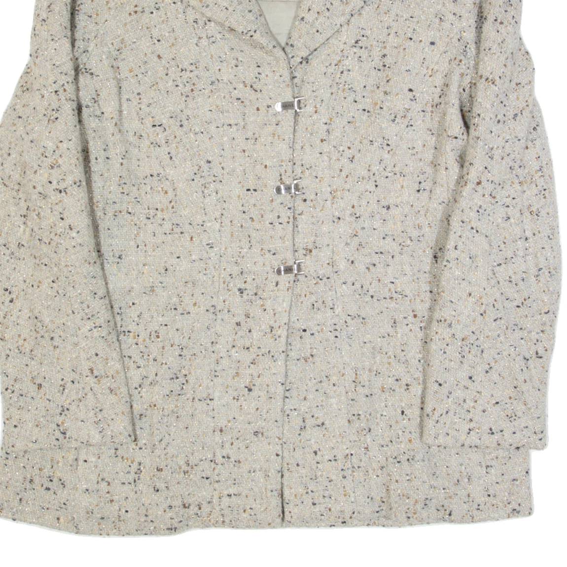 Giacca blazer donna CHANEL grigio lana L