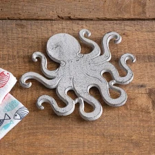 CTW Home Collection 420193 Octopus Cast Iron Trivet, 7.75-Inch Width, Box of... 