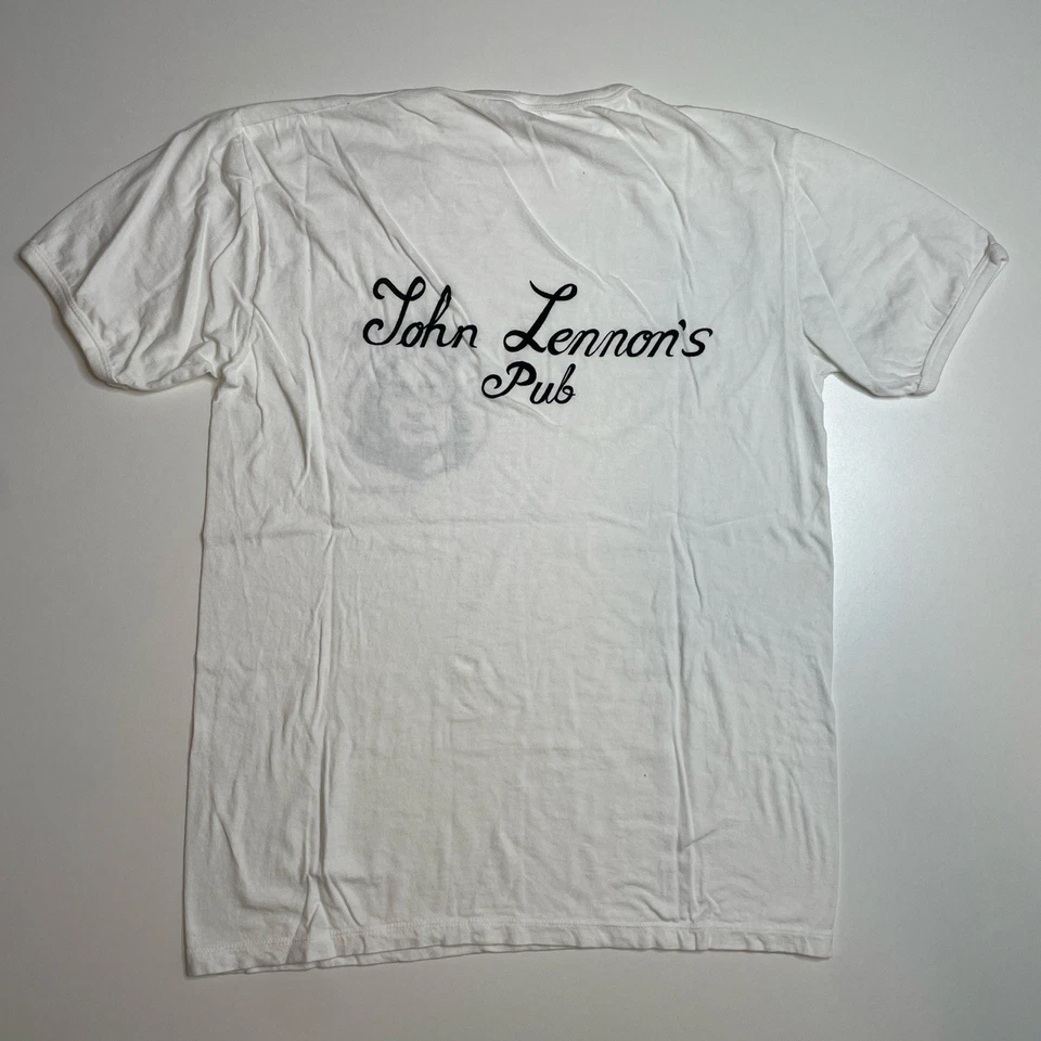 Vintage 70’s John Lennon Pub European Double Sided Graphic T-shirt M Beatles - Image 3 of 4