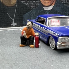 1:64 Scale Miniature People - Resin / unpainted - Diorama - Working Homie