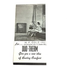 Folleto y línea de productos de calefacción para el hogar Duo-Therm 1938 Lansing MI control de clima