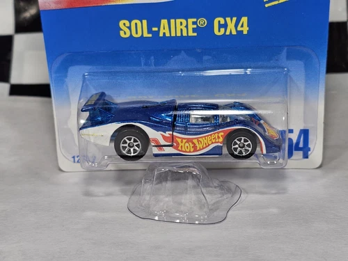 1992 Hot Wheels Blue Card Collector #254 SOL-AIRE CX4 Race Team Blue NIP Car New - Picture 3 of 8