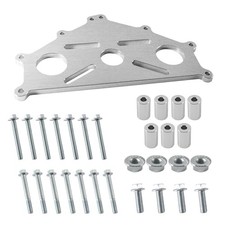 Engine Safe Stand Adapter Plate Compatible with Chevy Small/Big Block LS Silver