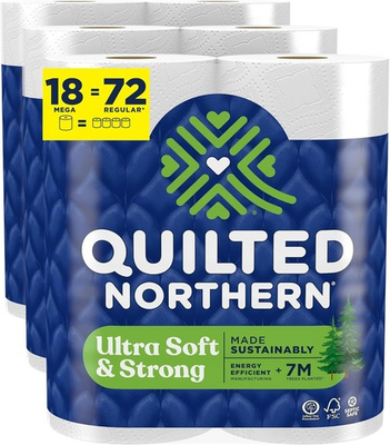 #ad Quilted Northern Ultra Soft amp; Strong Toilet Paper 18 Mega Rolls = 72 Regular Ro $25.90