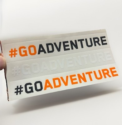 Original KTM #Go Adventure Moto Fenster Aufkleber Decal 11cm