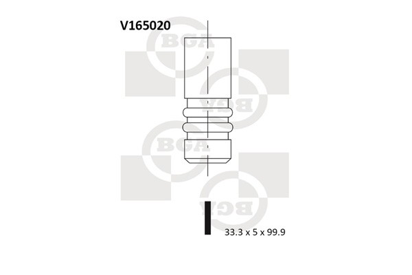 Fits BGA V165020 ENGINE VALVE