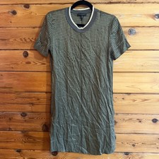 Rag & Bone Ali Houndstooth Shift Dress Green XS