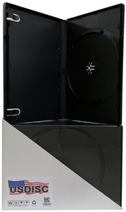 5 USDISC DVD Cases Standard 14mm Economy, Single 1 Disc (Black)