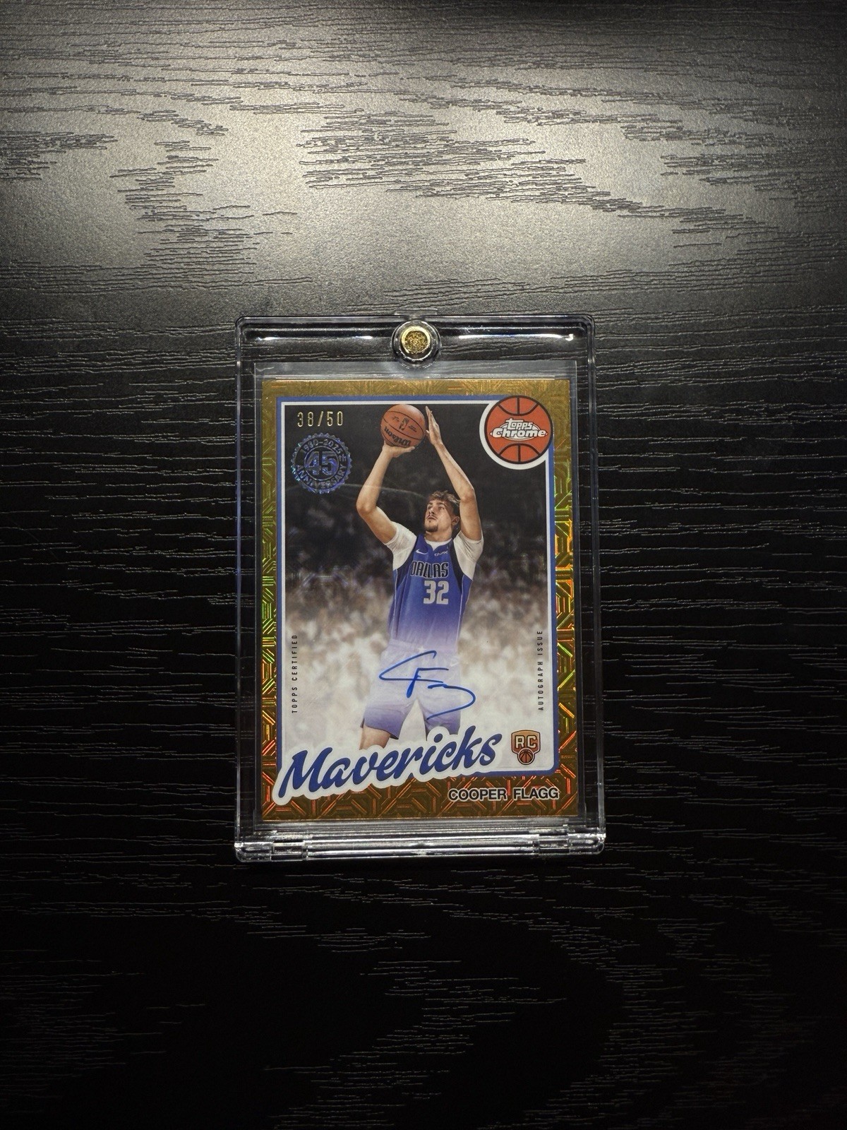 2025 Topps Basketball Cooper Flagg Gold Mojo 1980 On Card Auto #48/50 RC