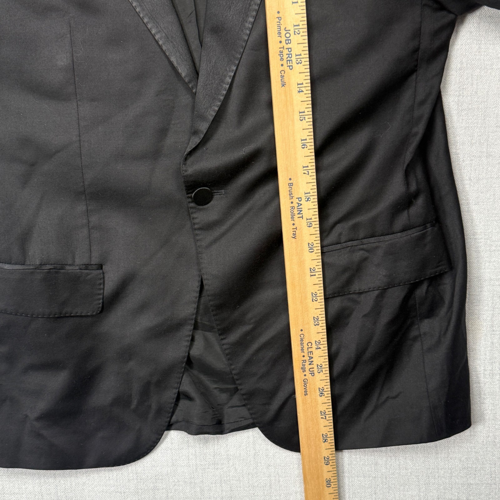 Hugo Boss Suit Jacket One Button Lined Black Wool Workwear Size 38S thumbnail 9