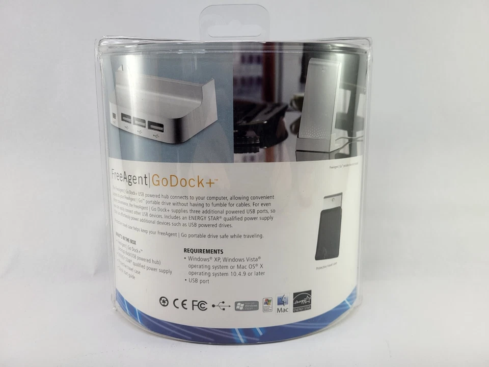 NIB Seagate Free Agent Go Dock White with Travel Case Sealed - Image 2 of 4