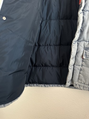 Levi’s Western Puffer Down Denim Jacket Oversized Sherpa Country Men Size Large - Picture 6 of 12