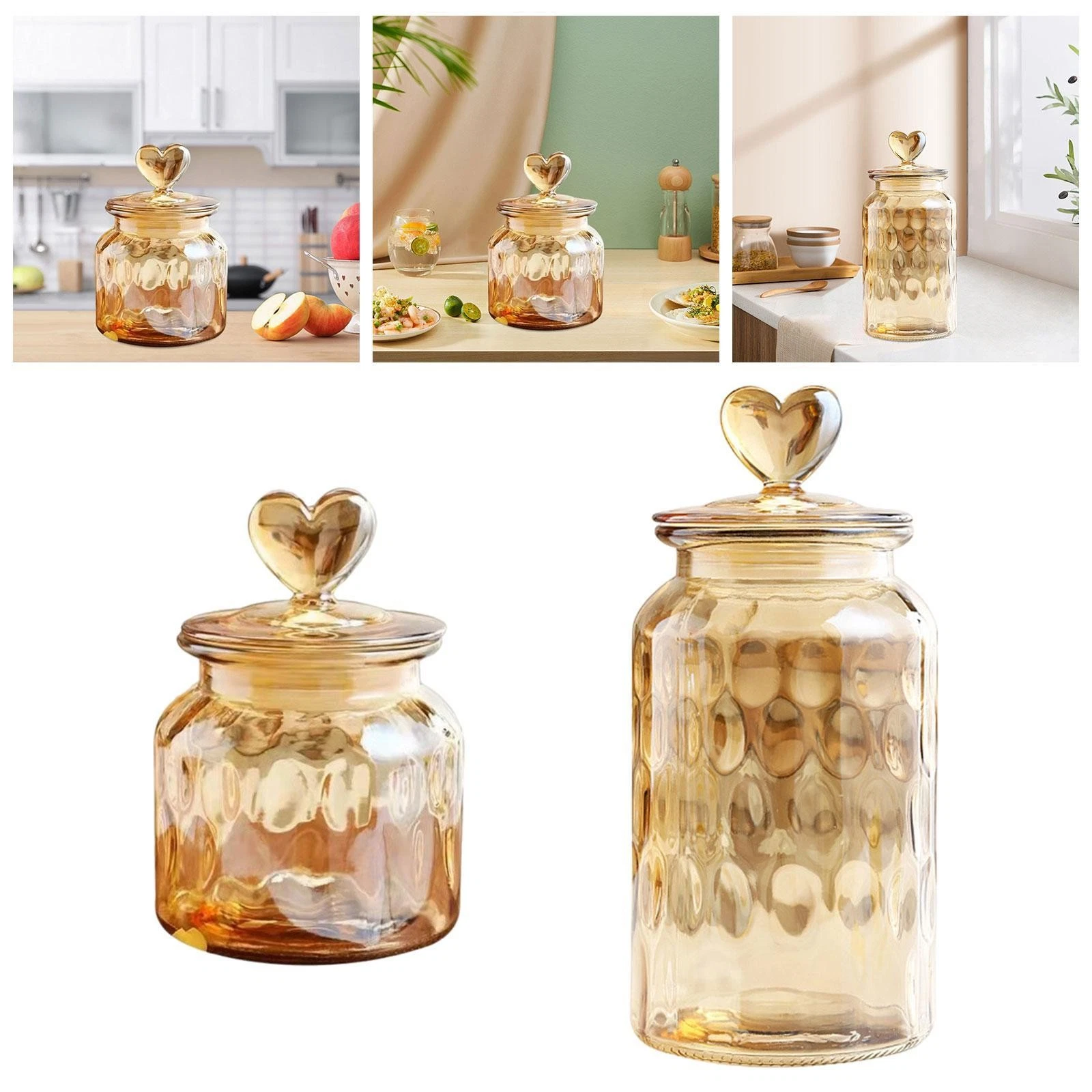 Airtight Jar Glass Jar with Lid Kitchen Supplies Decorative Kitchen Containers