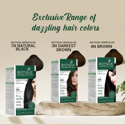 Biotique Herbcolor Conditioning Hair Colour l Ammoniakfreies Haar 50g + 110ml