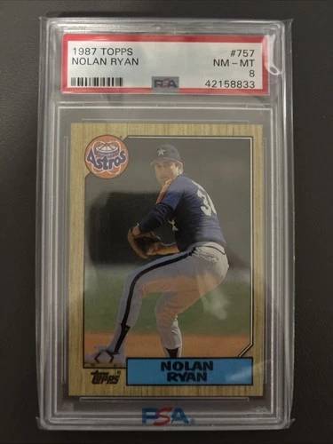 1987 Topps NOLAN RYAN #757 - PSA 8 (NM-MT)