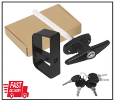 Shed Door Latch T-Handle Lock Kit with 5 Keys, Set 4½" and 5½" Stem Storage Barn