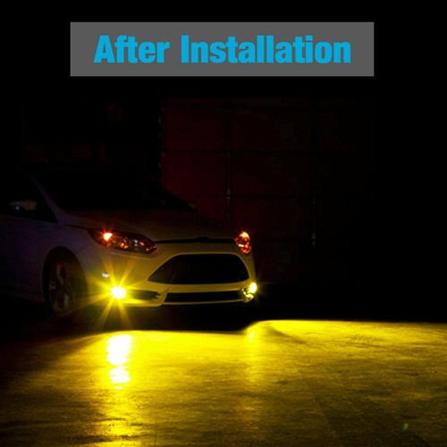 Pair Bright Yellow H11 LED Fog Light Bulbs for Toyota 4Runner Highlander RAV4 PX - Picture 9 of 10