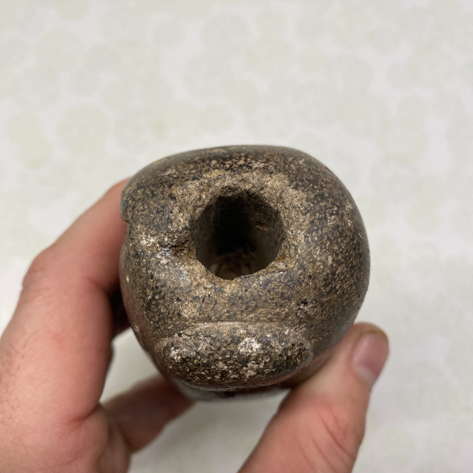 MLC *s1828 Whittlesey Weeping Eye Human Stone Effigy Pipe Ohio X Dr