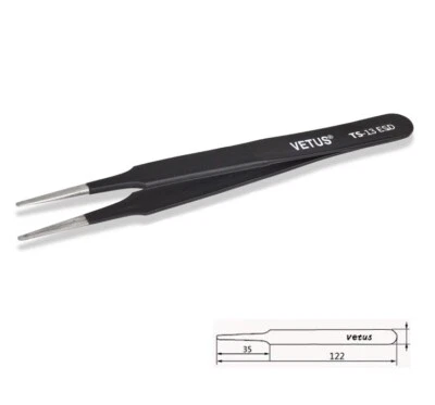 VETUS Original Genuine High Quality Anti-static Switzerland Tweezers TS-13 ESD