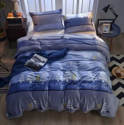 3D Blue Tree ZHUA2380 Bed Pillowcases Quilt Duvet Cover Set Queen King Zoe