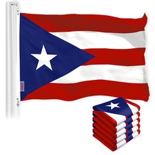 NEW G128 Puerto Rico Flag 5-Pack 3x5 FT, Puerto Rican Printed 150D Polyester