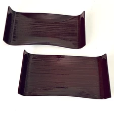 Japanese Cherry Red Lacquer Sushi Serving Tray Appetizer New In Box from Japan