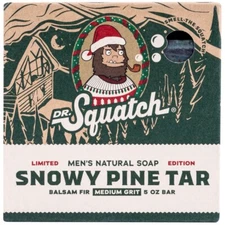 Dr Squatch Snowy Pine Tar Winter Limited Edition All Natural Bar Soap 5oz