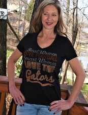 Gators Real Women Love rhinestone glitter shirt XS S M L XL XXL 1X 2X 3X 4X 5X