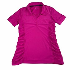 Athleta Birdie Ruched Short Sleeve Polo Magen...